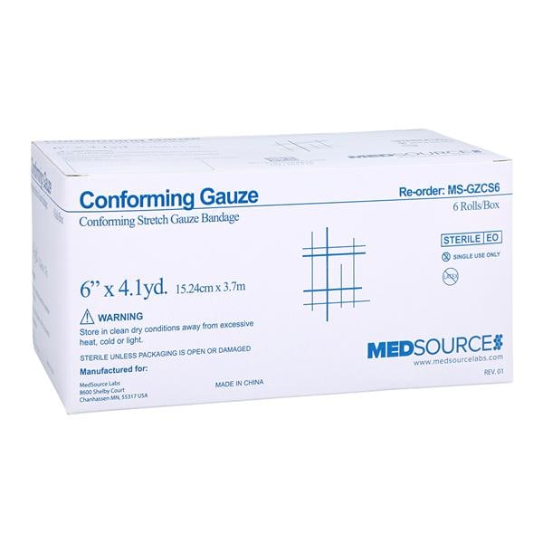 Conforming Bandage Gauze 6" Sterile 6/Bx, 8 BX/CA