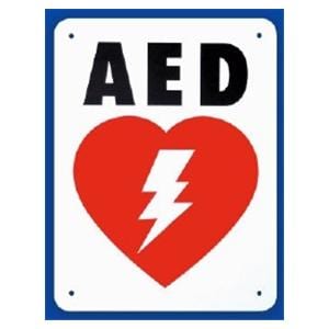 Sign AED CPR Flat 9x11.5 10/Pk 10/Pk