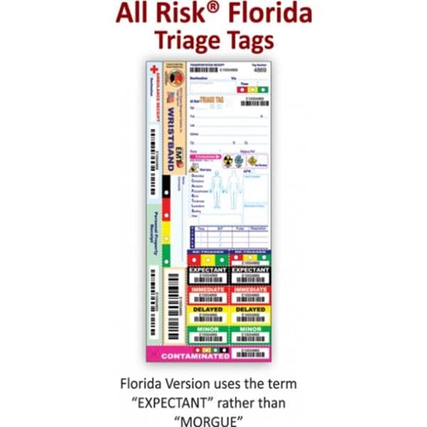 All Risk Decontamination Triage Tag