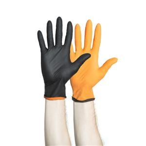 Black-Fire Nitrile Exam Gloves X-Small Black / Orange Non-Sterile, 10 BX/CA