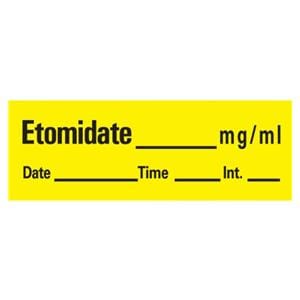 Anesthesia Tape DTI Etomidate mg/ml Yellow 1/2x500" Ea