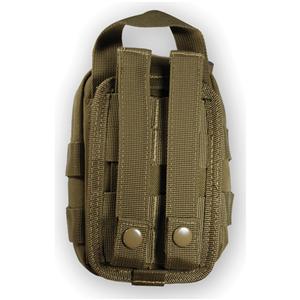 Rip-Away IFAK Compact Pouch 2x4x6.5" Coyote Tan Zipper Closure Grab Handle