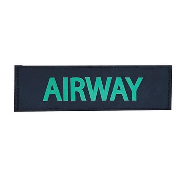 Airway ID Panel 6.75x2" Green/Black End-To-End Loop Velcro