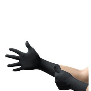 Midknight XTRA Nitrile Exam Gloves Small Extended Black Non-Sterile