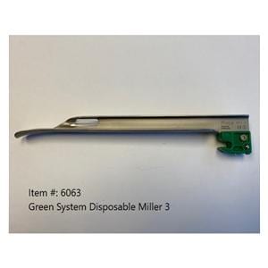 Laryngoscope Miller #3 Fiber Optic Disposable