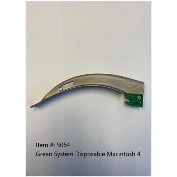 Laryngoscope Macintosh #4 Fiber Optic Disposable
