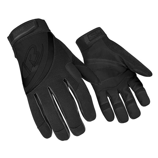 Ringers Synthetic Leather / Spandex Rope Rescue Gloves Small Black