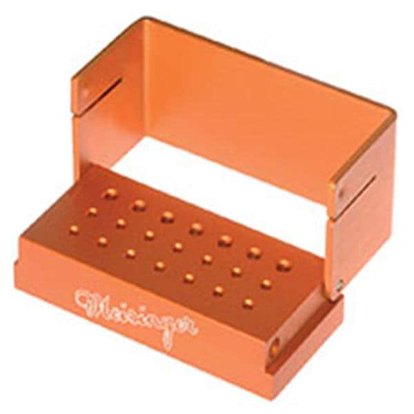 Bur Block Aluminum 21 Hole Orange Swivel Lid Ea