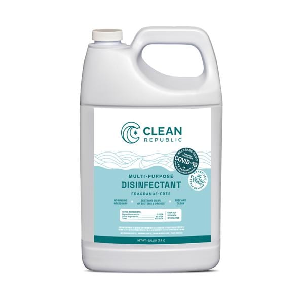 Clean Republic Surface Disinfectant Fragrance Free 1 Gallon 4/Ca