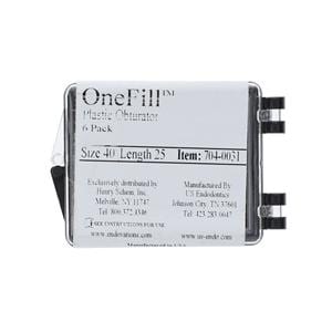 OneFill Obturators 25 mm Size 40 Plastic Black 6/Pk