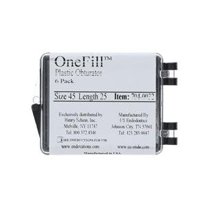 OneFill Obturators 25 mm Size 45 Plastic White 6/Pk