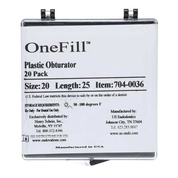 OneFill Obturators 25 mm Size 20 Plastic Yellow 20/Pk