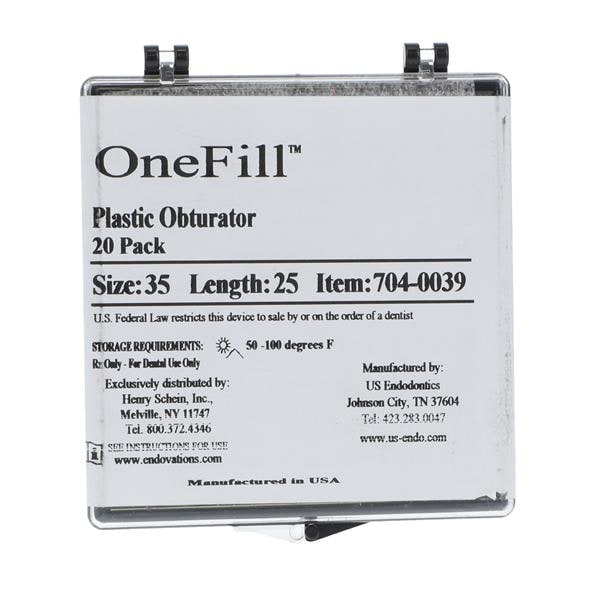 OneFill Obturators 25 mm Size 35 Plastic Green 20/Pk