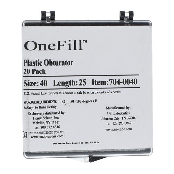OneFill Obturators 25 mm Size 40 Plastic Black 20/Pk
