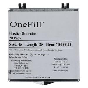 OneFill Obturators 25 mm Size 45 Plastic White 20/Pk