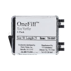 OneFill Verifiers 25 mm Size 50 0.02 Plastic Yellow 6/Pk
