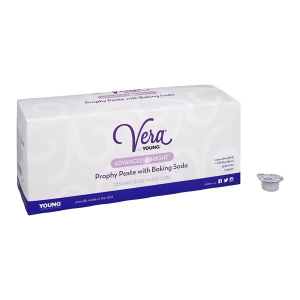 Vera Advanced Bright Prophy Paste Medium-Coarse Assorted Flavors 125/Bx, 12 BX/CA
