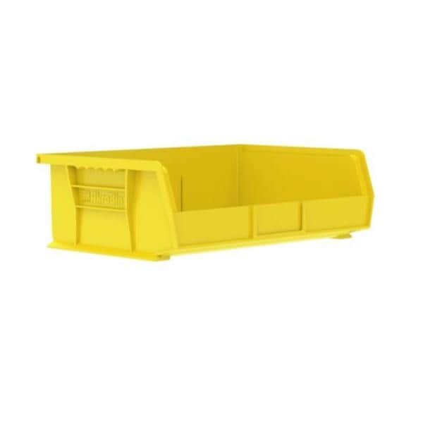 AkroBins Storage Bin Yellow Polymer With Label Holder 10-7/8x16-1/2x5" 6/Ca