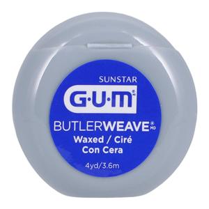 GUM ButlerWeave Floss Waxed 4 Yards Unflavored Patient Size 144/Bx