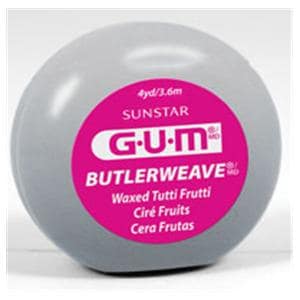 GUM ButlerWeave Floss Waxed 4 Yards Tutti Frutti Patient Size 144/Bx