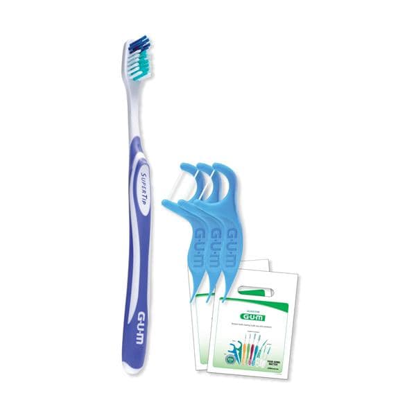 GUM Super Tip Toothbrush / Flossers Patient Pack Ea