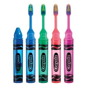 GUM Crayola Toothbrush 5-10 Years Compact Soft 12/Pk