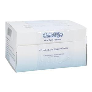 CaineTips Topical Anesthetic Swab Cherry Unit Dose 100/Bx