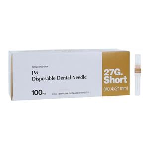 Needle Plastic Hub 27 Gauge Short Yellow 100/Bx