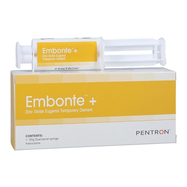 Embonte Zinc-Oxide Eugenol DualMix Temporary Cement 20 Gm Syringe Package Ea