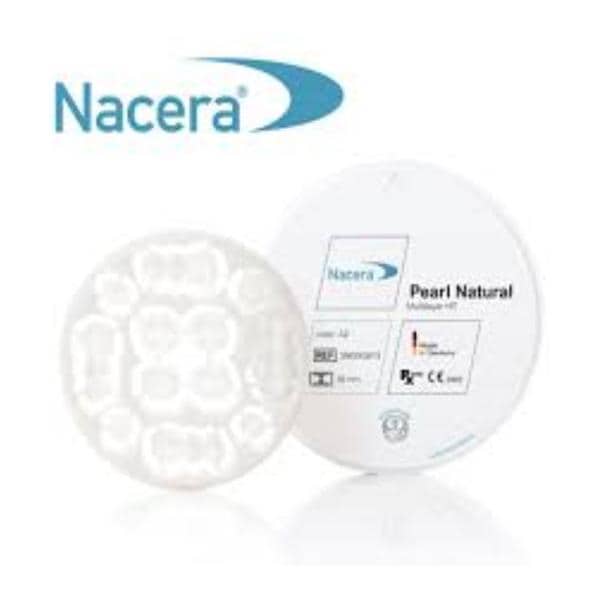 Nacera Pearl Natural Zirconia Disc White 98.5x16 Ea