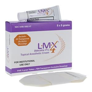 LMX4 Anesthetic Topical Cream 4% Tube 5x5gm/Pk