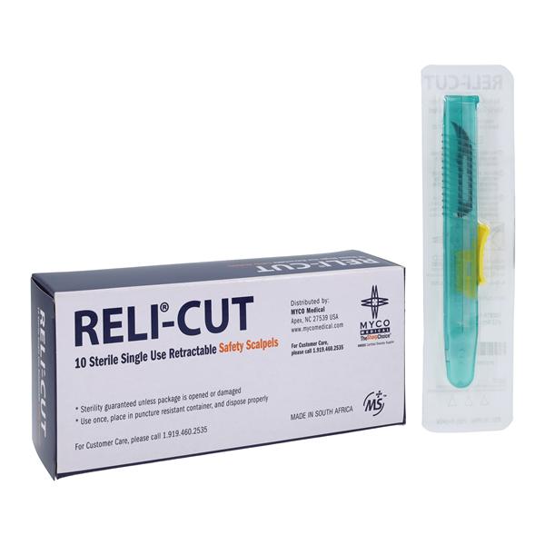 Technocut Plus Scalpel Surgical #12 Safety Sterile Disposable 10/Bx