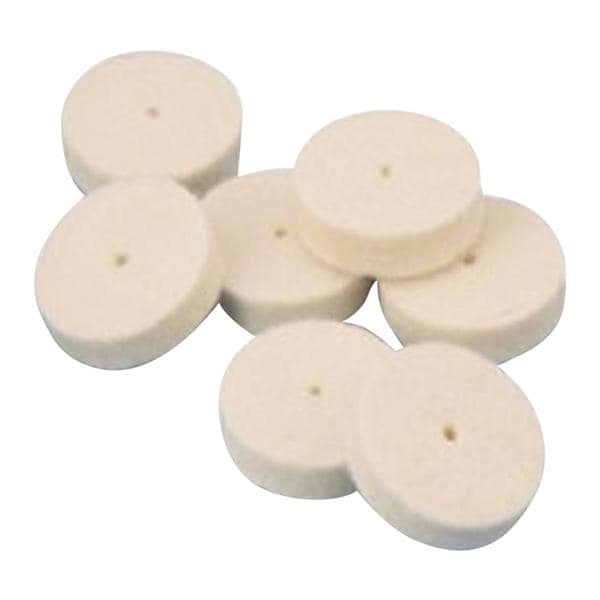 Felt Wheels Pin Hole Center Soft 1" x 1/4" 24/Bx