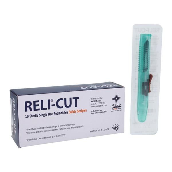 Technocut Plus Scalpel Surgical #10 Safety Sterile Disposable 10/Bx