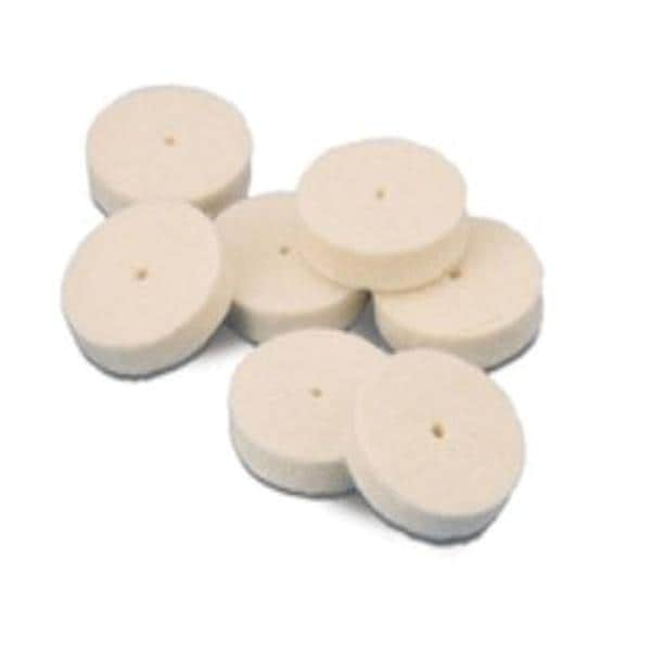 Felt Wheels Pin Hole Center Soft 1" x 1/8" 100/Bx