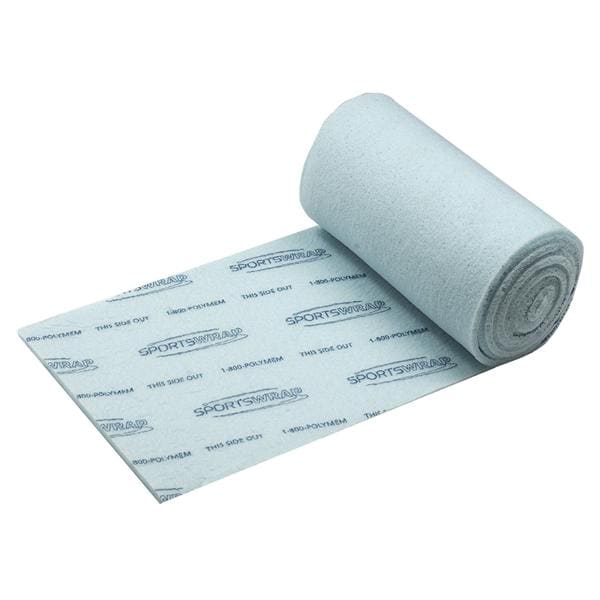 PolyMem SportsWrap Dressing Bandage Foam 5x48" White Non-Sterile 6/Rl/Ca