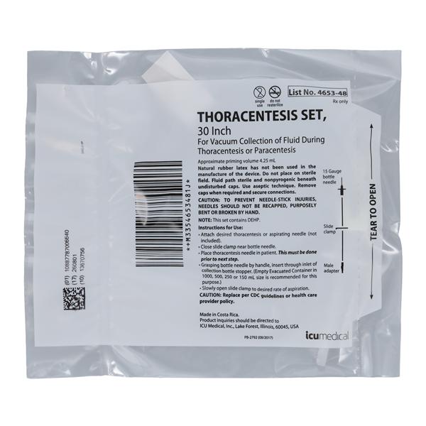 Set Thoracentesis Portex 30" Sterile 48/Ca