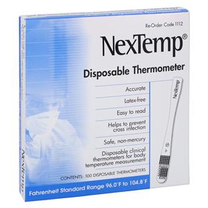 NexTemp Strip Thermometer Disposable Fahrenheit 100/bx