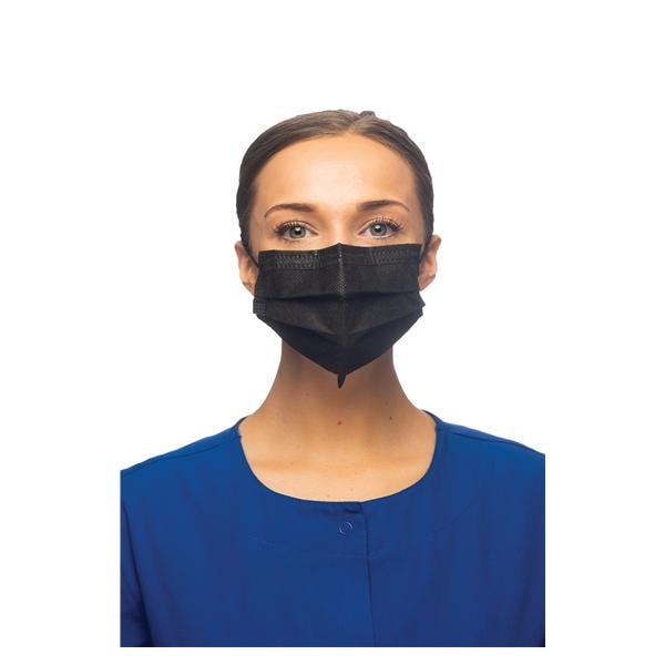 Crosstex Secure Fit Face Mask ASTM Level 3 Black 50/Bx