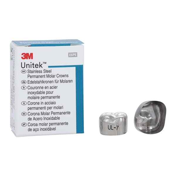 3M™ Unitek™ Stainless Steel Crowns Size 7 1st Perm ULM Replacement 5/Bx