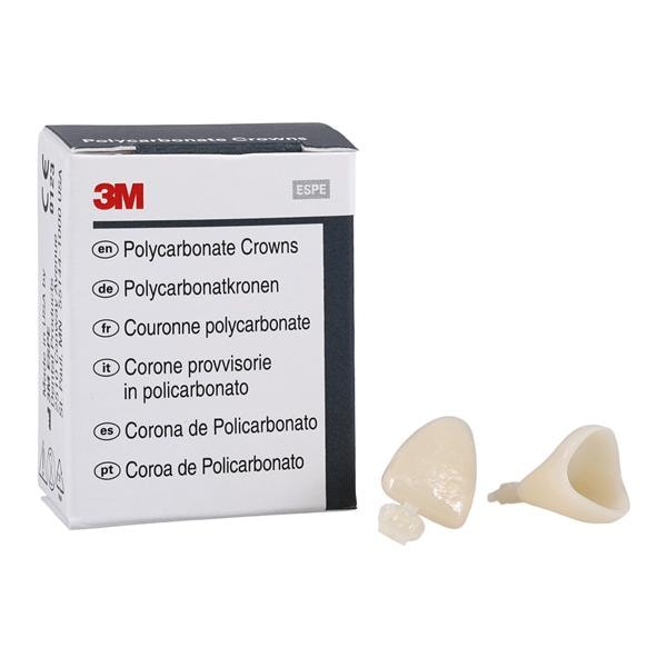 3M™ Polycarbonate Crowns Size 101 Upper Right Central Replacement Crowns 5/Bx
