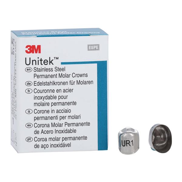 3M™ Unitek™ Stainless Steel Crowns Size 1 1st Perm URB Replacement Crowns 5/Bx