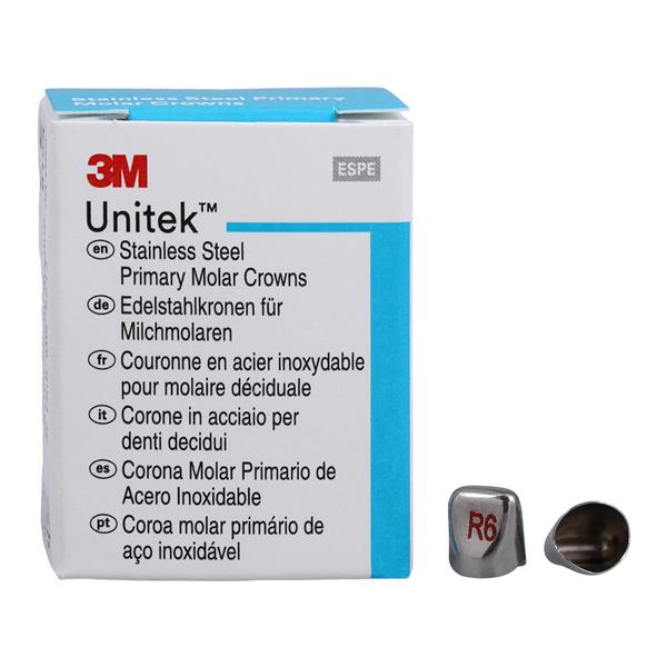 3M™ Unitek™ Stainless Steel Crowns Size 6UR Prim Ant Upr Rght Lat Refill 5/Bx