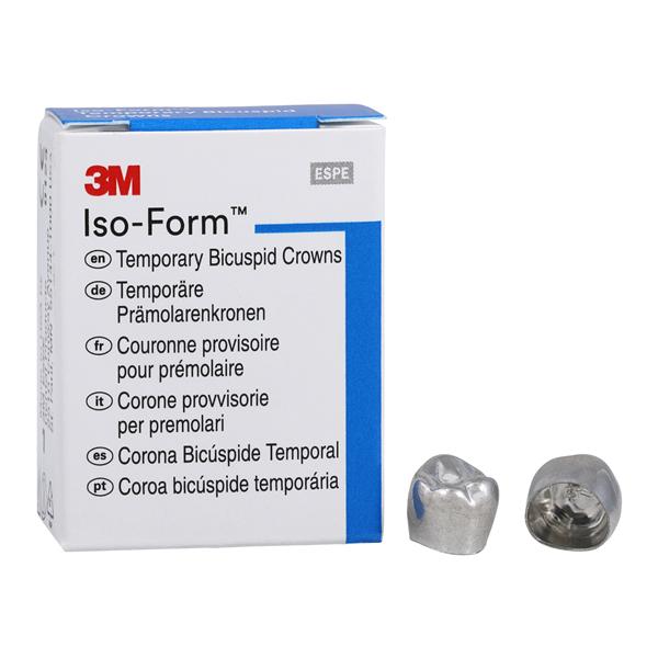 3M™ Iso-Form™ Temporary Metal Crowns Size L55 2nd LLB Replacement Crowns 5/Bx