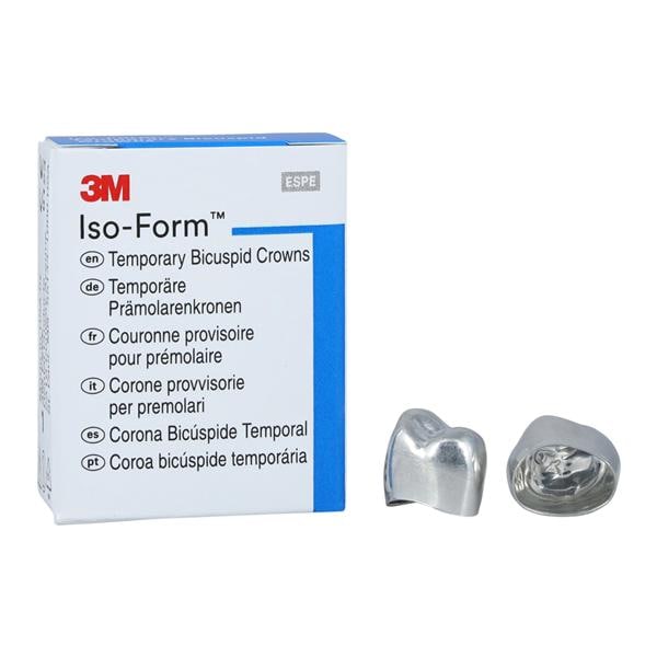 3M™ Iso-Form™ Temporary Metal Crowns Size U49 1st ULB Replacement Crowns 5/Bx
