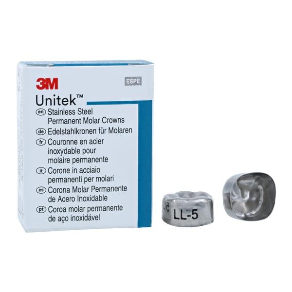 3M™ Unitek™ Stainless Steel Crowns Size 5 1st Perm LLM Replacement Crowns 5/Bx