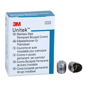 3M™ Unitek™ Stainless Steel Crowns Size 0 1st Perm URB Replacement Crowns 5/Bx