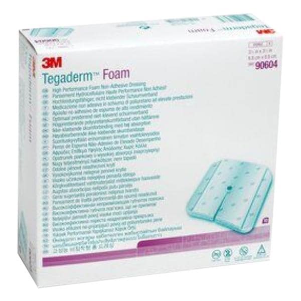 Tegaderm Foam Dressing 3-1/2x3-1/2" Sterile Square Non-Adhesive Tan SprAbsrbr LF, 4 BX/CA