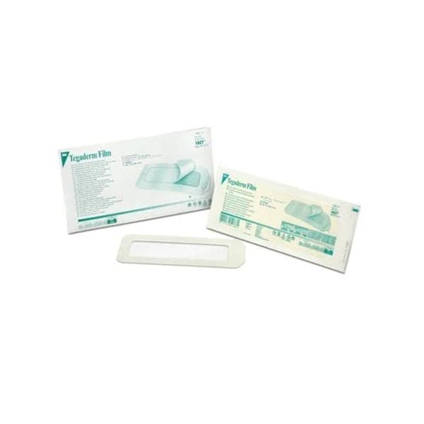 Tegaderm Film Frame Style Dressing 4x10" Sterile Adhesive Adherent Trans LF