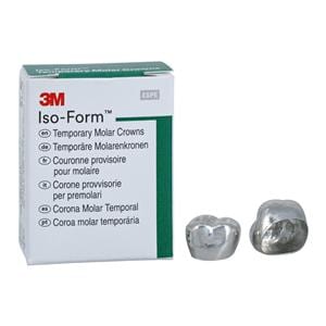 3M™ Iso-Form™ Temporary Metal Crowns Size U62 1st URM Replacement Crowns 5/Bx